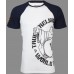 TRUE RELIGION Men T-Shirt PART BUDDHA RAGLAN White Navy Sleeves